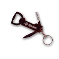 Burgundy Bottle Opener w/ Key Chain/Corkscrew/Bottle Opener/Knife